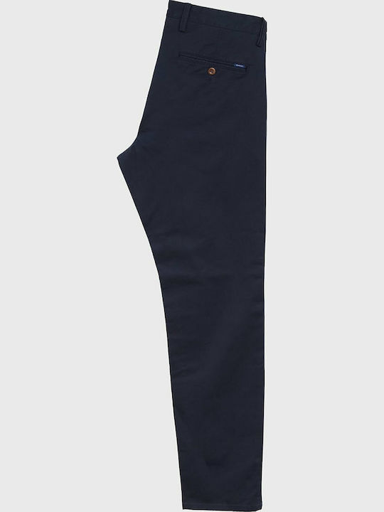 Trousers Chino Elastic in Slim Fit Navy Blue
