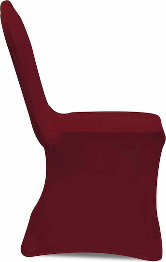 vidaXL Elastic Huse de scaun Burgundy 24buc