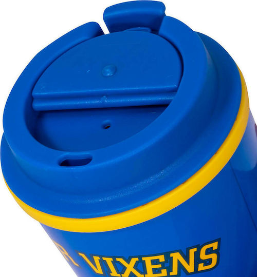 Blue Sky Studios Riverdale Screw Top Glass Thermos Stainless Steel BPA Free 450ml Blue with Mouthpiece
