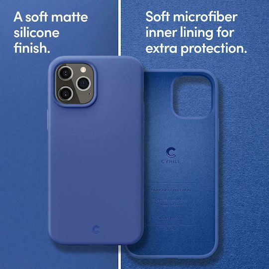 Spigen Cyrill Umschlag Rückseite Silikon Marineblau (iPhone 12 Pro Max)