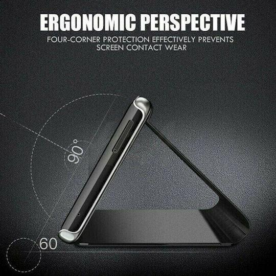 Powertech Book Plastic Negru (Galaxy S20)