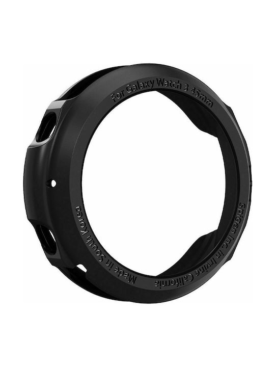 Spigen Liquid Air Case Carcasă de Silicon Negru mat pentru Galaxy Watch 3 45mm - Ceas Galaxy Watch 3 45mm