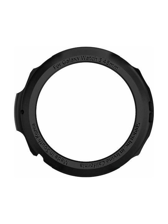 Spigen Liquid Air Case Carcasă de Silicon Negru mat pentru Galaxy Watch 3 45mm - Ceas Galaxy Watch 3 45mm