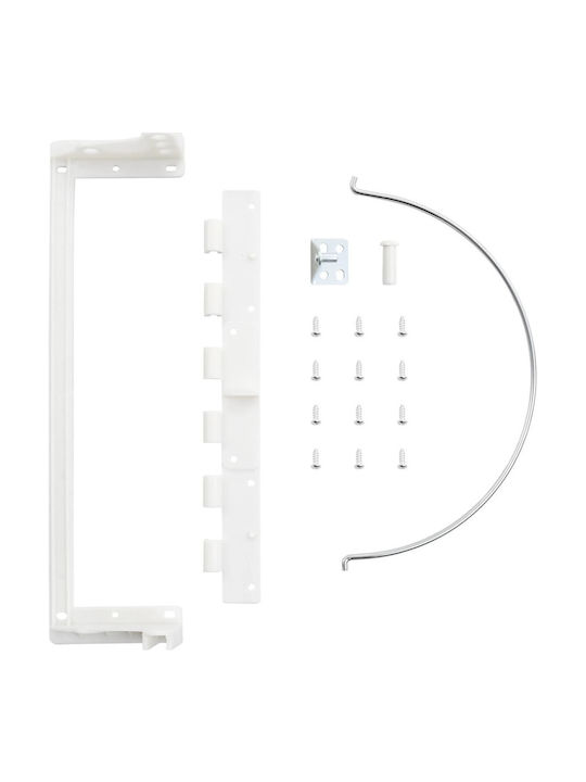 vidaXL Waste Bin Waste Plastic for Cabinet White 12lt 1pcs