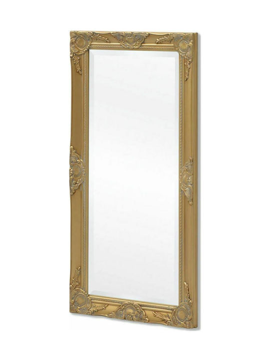 vidaXL Wall Mirror with Gold Wooden Frame 100x50cm 1pcs