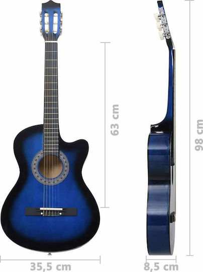 vidaXL Akustisch Gitarre Ausschnitt Rot