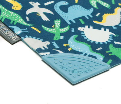 Cheeky Chompers Dino Bandana Fabric with Button Multicolored for 2 m+