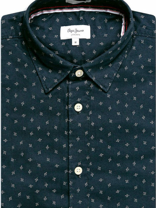 Adan Long-sleeved Shirt Navy Blue