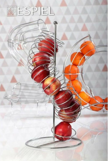 Espiel Obstschale Metallisch Silber 34x11.5x40.5cm