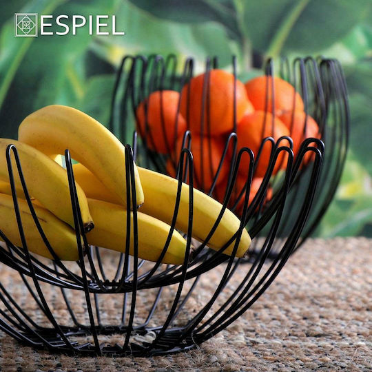 Espiel Fruitieră Metalic Negru 28.5x28.5x25buc Espiel Fruitieră Metalic Negru 28.5x28.5x25buc