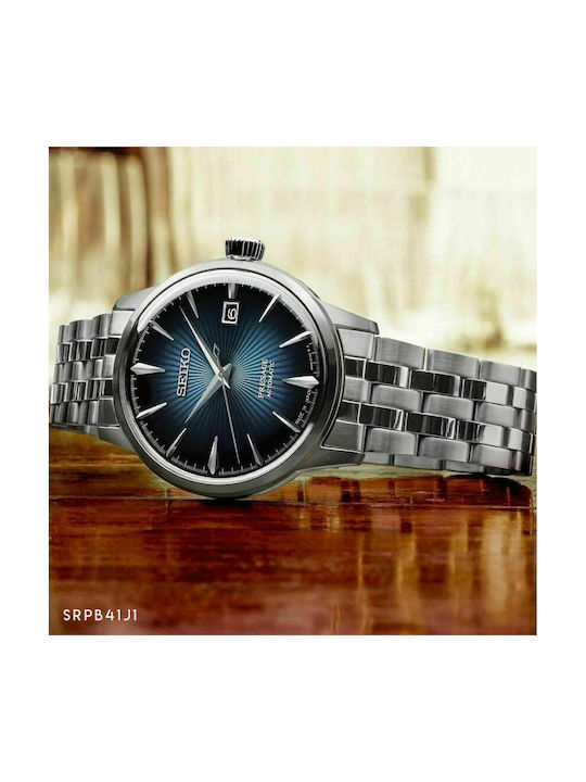 Seiko Presage Ceas Bărbătesc 40.5mm Automat cu Argintie Brățară Metalică