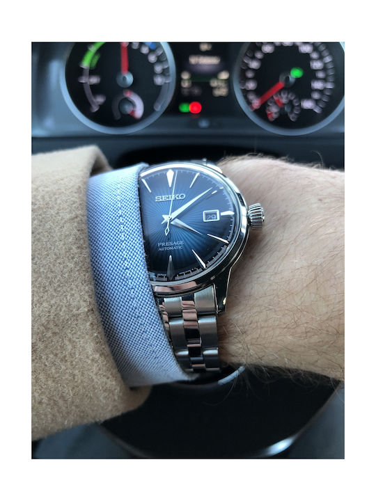 Seiko Presage Ceas Bărbătesc 40.5mm Automat cu Argintie Brățară Metalică
