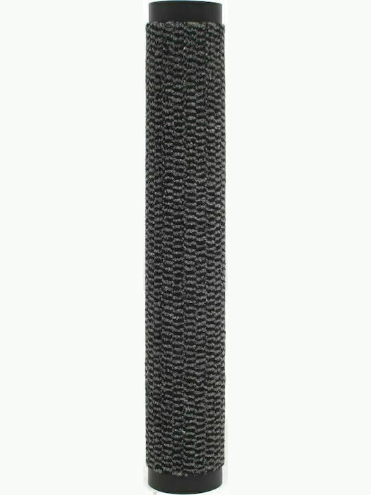 vidaXL Entrance Mat Straw with Anti-slip Backing Charcoal 120x180cm