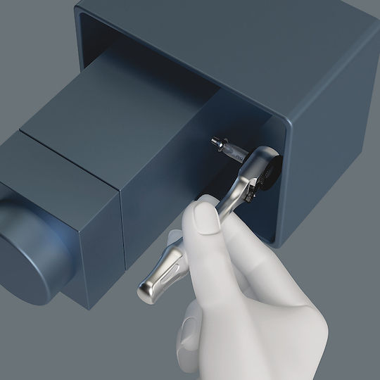 Wera Ratschen 8001 A Zyklop Mini 60 Zähne mit Vierkant 1/4" Länge 8.7cm.