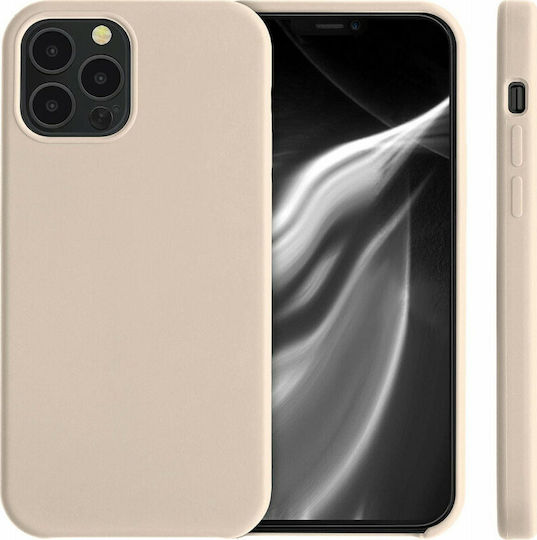 KWmobile Flexible Rubber Back Cover Silicone Beige (iPhone 12 / 12 Pro)