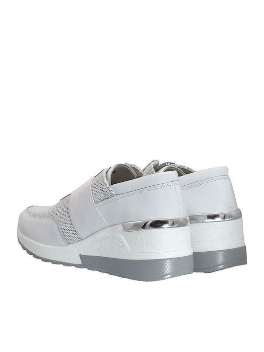 Ανατομικά Γυναικεία Slip-On Δερμάτινα Λευκά