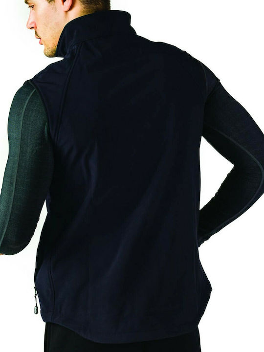 GSA Heat 17-18121 Men's Sleeveless Softshell Jacket Waterproof and Windproof Navy Blue