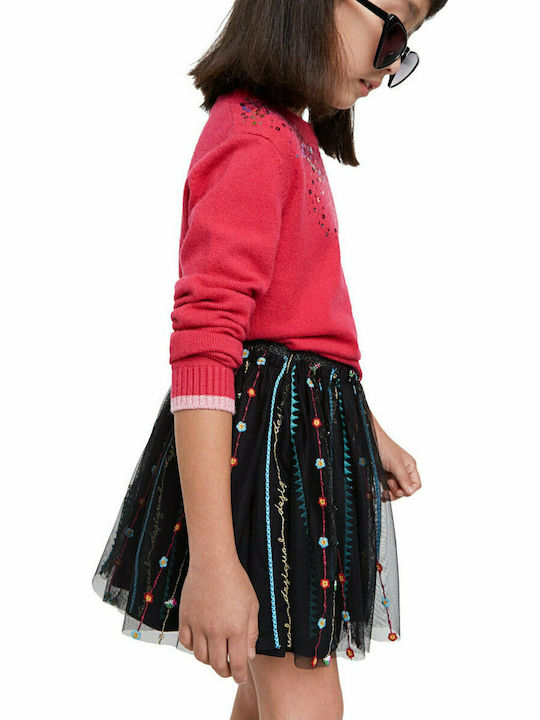 Kids' Tulle Skirt Floral Black Fal Dover