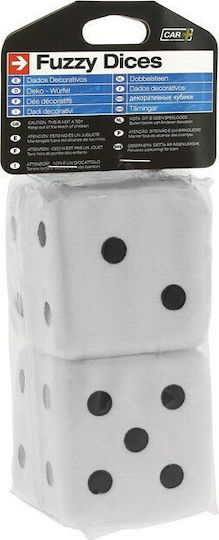 Auto Gs Dados10 Διακοσμητικά Κρεμαστά Ζάρια Λευκά 7x7cm