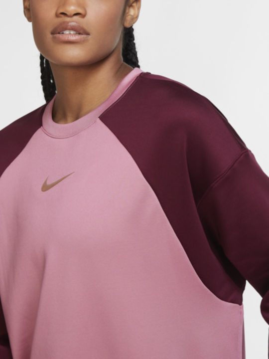 Dri-FIT Therma Μακρύ Γυναικείο Φούτερ Ροζ
