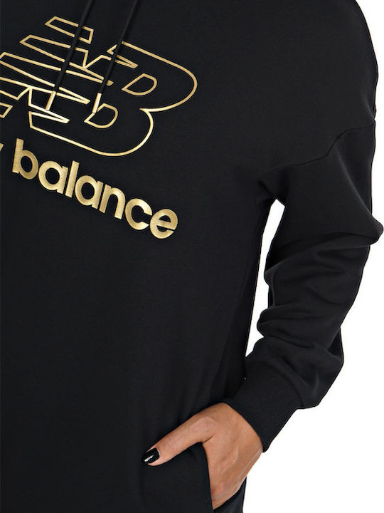 Mini Athletic Dress Long Sleeve with Hood Black