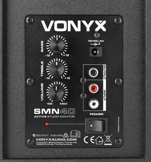Vonyx SMN40W Difuzoare Studio Monitor 4" 50W Pereche Alb