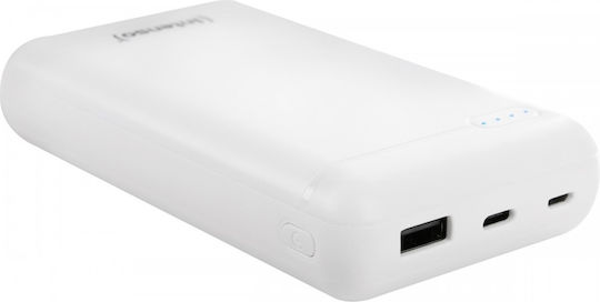 Intenso XS Power Bank 20000mAh με Θύρα USB-A και Θύρα USB-C Λευκό