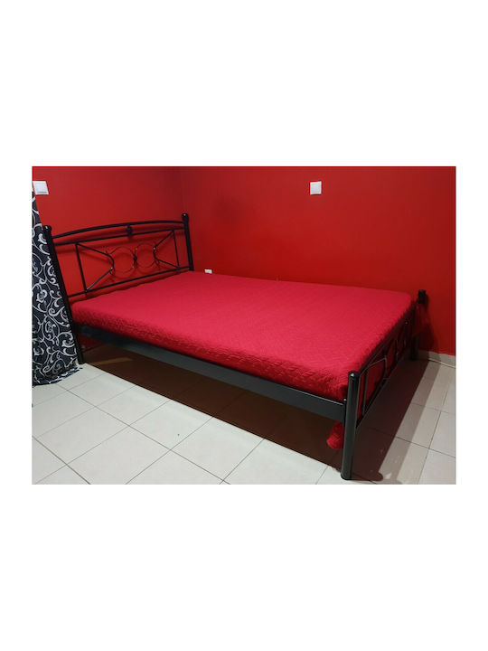 No18 Double Metal Gray Bed for Mattress 140x190cm
