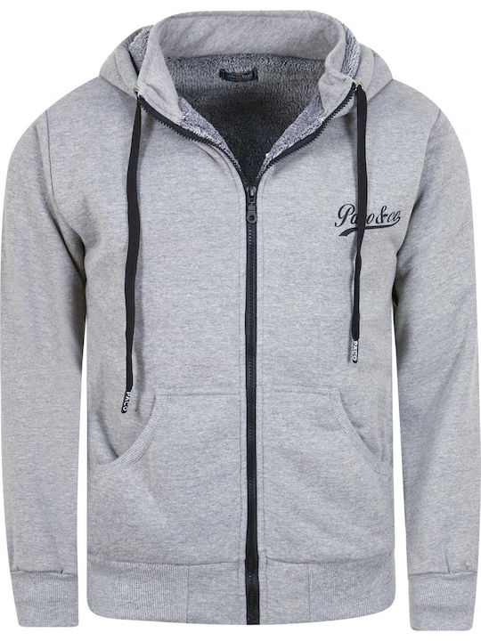 Sweatshirt für Herren mit Kapuze Hellgrau
