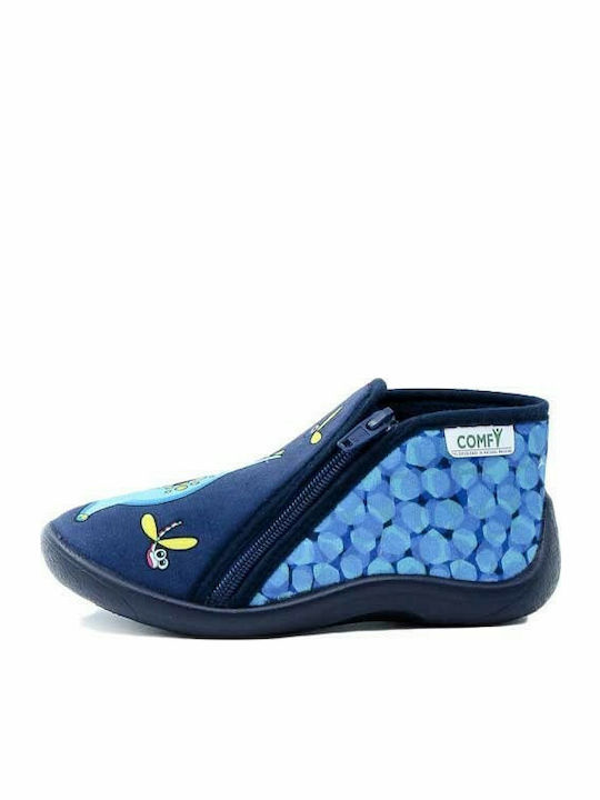 Comfy Anatomic Anatomic Kids Slipper Ankle Boot Blue