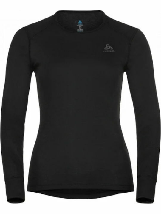 Odlo Active Warm Γυναικεία Ισοθερμική Μακρυμάνικη Μπλούζα Μαύρη