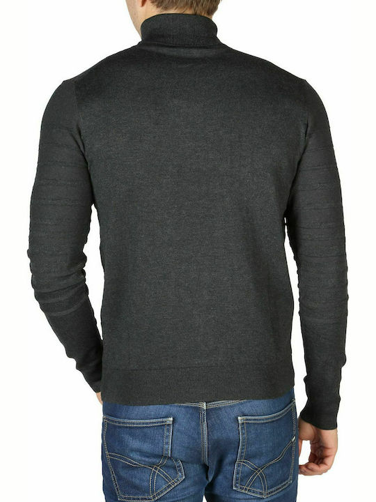 Yes Zee Men's Long Sleeve Sweater Turtleneck Gray 0742-M836-ME00-0841