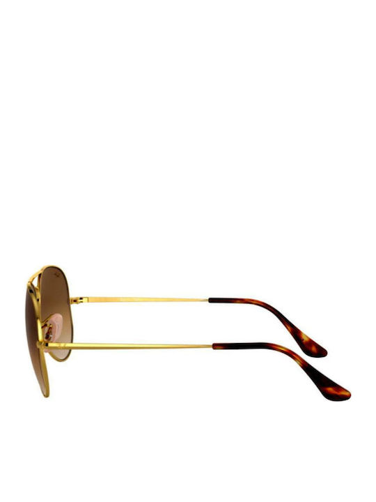 Ray Ban Aviator Metal II Bărbătești Ochelari de soare cu Auriu Cadru și Maro Degradati Lentilă