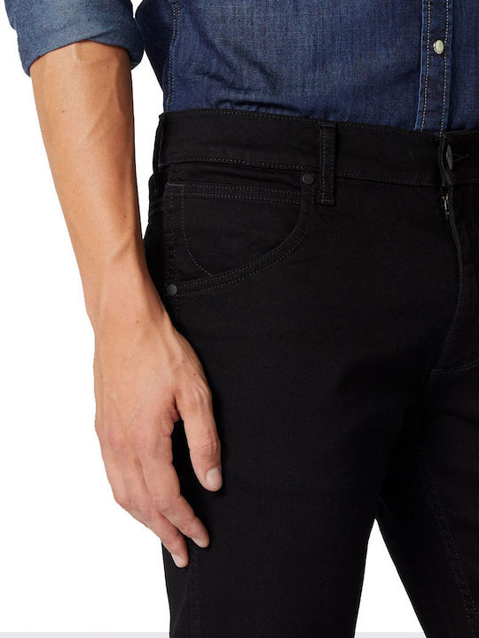 Greensboro Ανδρικό Παντελόνι Τζιν Ελαστικό Regular Straight Fit Μαύρο