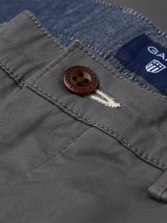 Trousers Chino Elastic in Slim Fit Gray