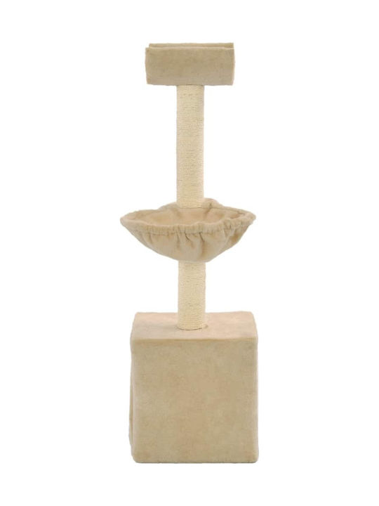 vidaXL Cat Scratching Post Cat Tree με Στύλους Ξυσίματος από Σχοινί Σιζάλ In Beige Colour 30x30x105 cm