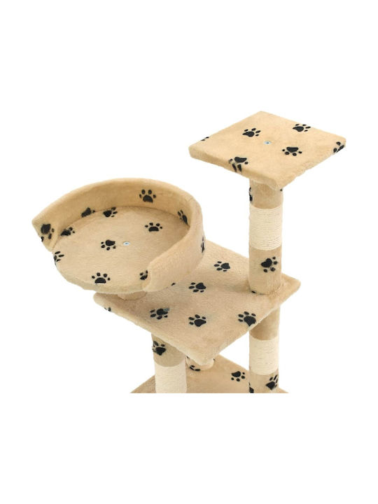 vidaXL Cat Tree With Sisal Scratching Posts Scratching Post Cat Trees Beige 4 levels 30x30x65cm