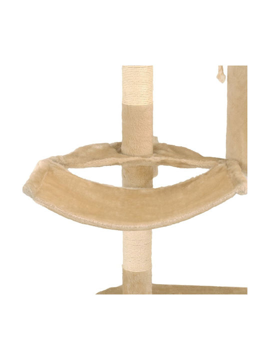 vidaXL Kratzbaum Katzenbäume Beige Wandmontiert 6 Ebenen 60x30x194cm