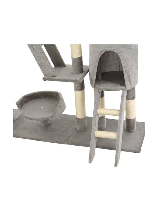 vidaXL Scratching Post Cat Trees Gray Ceiling 6 levels 147x35x250cm