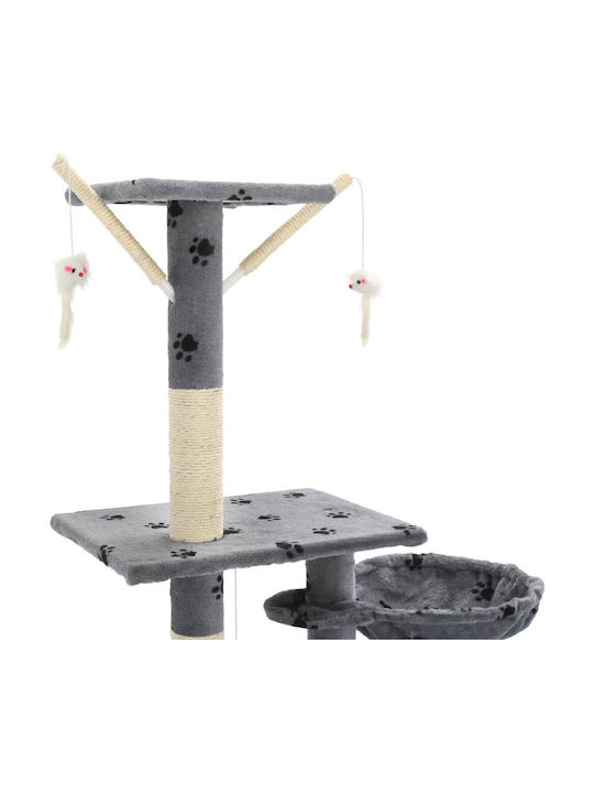 vidaXL Scratching Post Cat Trees Gray Ceiling 5 levels 147x35x250cm