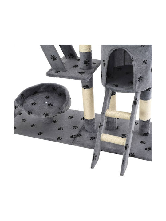 vidaXL Scratching Post Cat Trees Gray Ceiling 5 levels 147x35x250cm