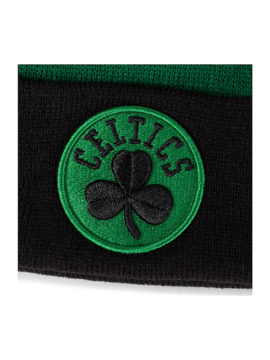 New Era Boston Celtics Pom Pom Beanie Ανδρικός Σκούφος Πλεκτός Green/Black