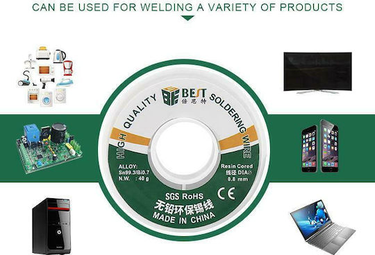 Best Soldering Wire 0.8mm 40pcs BST-TIN0840