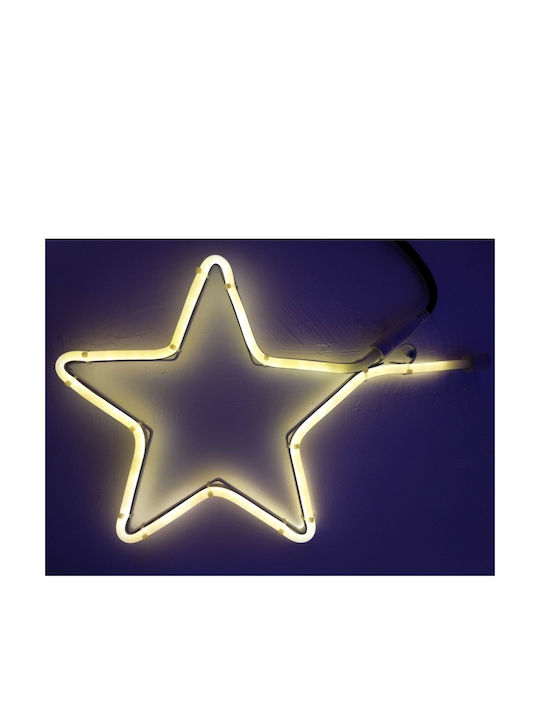 TnS Plastic Illuminated Christmas Decorative Pendant Star 60x60x60cm White