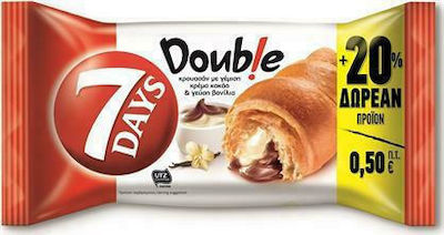 7days Croissant Double with Flavour Κακάο & Βανίλια 70gr 1pcs