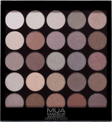 MUA 25 Shade Eye Shadow Palette Pressed Powder Cashmere Collective 17gr