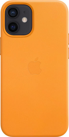 Apple Leather Case with MagSafe Back Cover Leather Yellow (iPhone 12 mini)