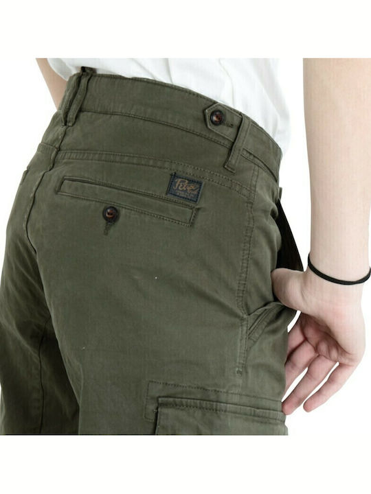 Trousers Cargo Elastic in Regular Fit Khaki