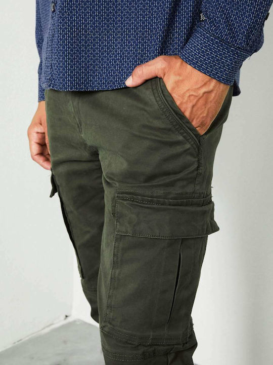 Trousers Cargo Elastic in Regular Fit Khaki