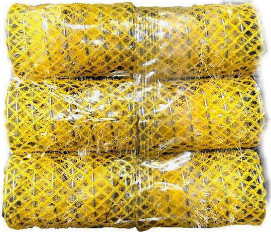 Beauty Spot Haarwickler Drahtgitter-Roller 40mm in Gelbe Farbe 6 Stück